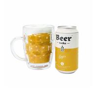 LUCKIES CALZE BEER SOCKS LAGER GIALLO BIRRA IDEA REGALO DIVERTENTE COTONE