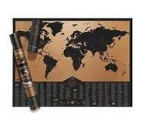 luckies de londres - carte du monde gratter aventure(noir et or) G