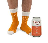 Luckies of London Bière Chaussettes, coton, orange, 41-45 EU (7-11 UK)