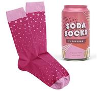 Luckies of London Chaussettes amusantes dans une canette de soda | Chaussettes à motifs pour femmes et hommes | Chaussettes mi-mollet ou chaussettes funky pour femmes | Chaussettes fantaisie pour