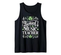 Luckiest Music Teacher St Patrick Day for Music Educators Débardeur