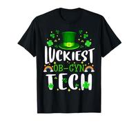 Luckiest OB-GYN Tech St Patrick Day Leprechaun T-Shirt