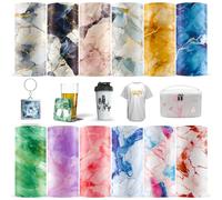 LUCKIGUCK Infusible Lot de 12 feuilles d'encre de transfert marbrées pré-imprimées 30,5 x 30,5 cm Fer sur t-shirt et tasse