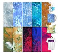 LUCKIGUCK Infusible Lot de feuilles d'encre de transfert pré-imprimées en papier de sublimation pour t-shirt et tasse (type E, 11,5 x 30,5 cm)