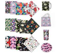 LUCKIGUCK Infusible Transfer Ink Sheets 14 Pièces/ensemble, Heat Press Feuilles D'encre De Papier Transfert Couleur Unie 30,5 X 30,5 Cm, Pre-printed Sublimation Paper for Mug (Tropical Flowers)