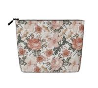 Luckily&Day Flower Paris Tour Eiffel Print Trousse de maquillage pour femme Sac de voyage tendance avec grand rangement Cadeaux pour femmes, Noir, Taille unique, Noir/blanc, One Size