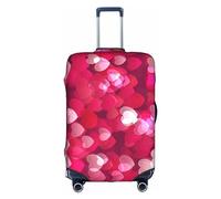 Luckily&Day Housse de protection élastique pour bagage de Saint Valentin Motif cœur 45,7 à 81,3 cm, Blanc, Medium