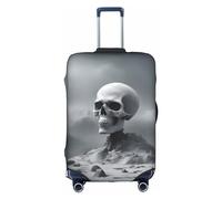 Luckily&Day Housse de protection élastique pour bagage de voyage Motif tête de mort punk Blanc 45,7 à 81,3 cm, Blanc, Small