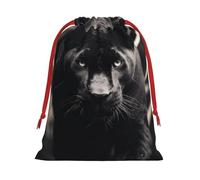 Luckily&Day Sac cadeau multifonction en velours super doux avec cordon de serrage imprimé léopard noir pour le rangement