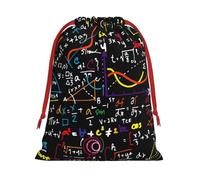 Luckily&Day Sac cadeau personnalisé en velours doux avec cordon de serrage pour femme Motif formule mathématique
