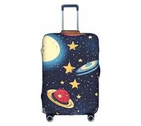 Luckily&Day Starry Sky Universe Housse de protection élastique pour valise de voyage (pour 45,7 à 81,3 cm), Blanc, Small