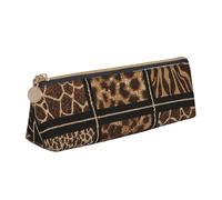 Luckily&Day Wild Zoo Pochette triangulaire personnalisée en cuir pour cosmétiques Pochette compacte à fermeture éclair, blanc, taille unique, élégante, Blanc, One Size, Élégant