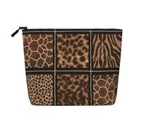 Luckily&Day Wild Zoo Trousse de maquillage pour femme avec grand espace de rangement Noir Taille unique, Noir/blanc, One Size