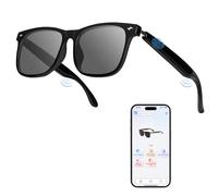 Luckits Lunettes intelligentes Bluetooth avec haut-parleur, 115 langues, traduction en temps réel, protection UV, verres polarisés, pour homme et femme, jeux, réunions, voyages