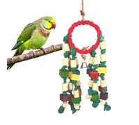 LUCKITTY Grand jouet pour oiseaux en bois naturel pour perroquets 00375