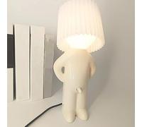 LUCKKY A Little Shy Man Creative Lamp, Lampe Créative de Petit Homme Timide, LED Lampe de Chevet, Naughty Boy Eye Protection, veilleuse de Chevet pour La Décoration De La Maison (Blanc)
