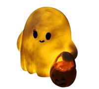 LUCKKY Pumpkin Boo Buddies, Statue Fantome d'halloween Citrouille Halloween, Statue Citrouille de Décoration d'halloween, Jolies Ornements de Table fantômes, Citrouille fantôme Lumineuse (Glowing)