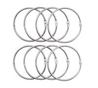 Luckkyme Lot de 8 anneaux de reliure plaqués nickel pour feuilles mobiles 10 cm