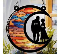 Luckluccy Décoration à suspendre personnalisée, de notre premier baiser à notre dernier souffle, anniversaire, cadeau de mariage pour couples 2025, pour femme, mari, elle, lui