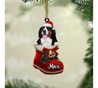 Luckluccy Décoration de chien de montagne bernois personnalisé,Décoration de Noël Bouvier bernois personnalisé,Cadeaux de Noël pour chien de montagne bernois pour maman chien, papa chien, amoureux des