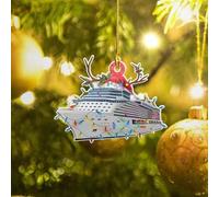 Luckluccy Décoration de Noël personnalisée, cadeau personnalisé pour les amateurs de croisière, décoration en bois pour sapin de Noël, décoration d'intérieur