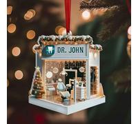 Luckluccy Décoration de Noël personnalisée pour dentiste, cadeau d'hygiène dentaire, cadeau d'assistant dentaire, cadeau d'appréciation pour dentiste (2)