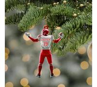 Luckluccy Décorations de football personnalisées pour arbre, voiture, décoration de Noël pour amoureux de football, cadeau pour joueur de football américain, #11