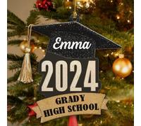 Luckluccy Ornements de remise de diplôme de classe de 2025, décoration de remise de diplôme personnalisée 2025, cadeaux de félicitations pour diplômés