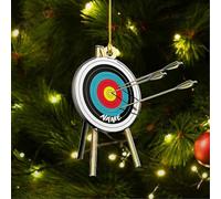 Luckluccy Ornements personnalisés pour tir à l'arc, arc et flèche, chasseur, chasse 2025, cadeaux de tir à l'arc (ON157)