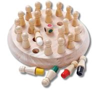Lucknel® Montessori Jeu de mémoire en bois - Figurines à mémoire colorées avec cubes de couleur - Jeu éducatif pour enfants - Favorise la concentration, la logique et la motricité fine - Jeu familial