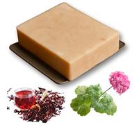 Lucknel Savon naturel fait à la main - Pièce unique (1 pièce - Savon au géranium et à l'hibiscus)