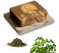 Lucknel Savon naturel fait à la main - Pièce unique (1 pièce - Savon au lait de chèvre mélisse avec ortie)