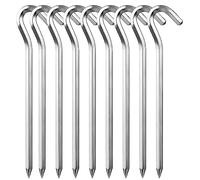 LUCKNIGHT 10 Pièces Piquet De Tente, 18cm Sardines De Fixation Tente, Clous De Tente en Aluminium, Ancrages au Sol Extrêmement Stables, pour Le Jardinage, Le Camping, Filet De Foot Et Les Tentes