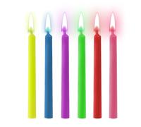 LUCKNIGHT 18 Pièces Bougies d’Anniversaire à Flamme Colorée, Bougies Anniversaire Enfant, Bougie Magique, Bougie Anniversaire Multicolore, Idéal pour les Fêtes d’Anniversaire, les Célébrations