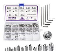 LUCKNIGHT 315 Pièces Vis Sans Tête M3/M4/M5/M6/M8, Vis Poignée de Porte, Visserie Inox à Tête Hexagonale, Convient pour Les Poignées de Porte et Pièces Mécaniques Fixes, Livré avec 5 Clés Hexagonales