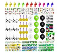 LUCKNIGHT 81 PCS Jouets Kit Enfants Fête Football, Football Pinata Anniversaire Garcon, Decoration Foot Anniversaire, Comprend des Autocollants, Sifflet et Médailles, Convient aux Garçons et Filles