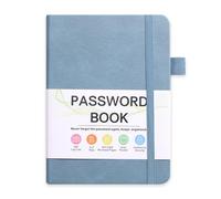 Lucktao Livre de mots de Passe Alphabétique,Carnet de Mots de Passe A6,Mot de Passe Carnet,Carnet Mot de Passe,Livre de Mot de Passe,pour les mots de Passe,Organisateur de Codes(160 pages) (bleu)