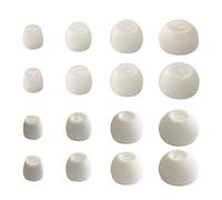 Luckvan Lot de 8 paires d'embouts de rechange en silicone pour écouteurs Sennheiser CX IE MM, etc. Blanc