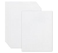 Luckwaii Canevas Plastique 10 Pièces Feuilles de Toile en Maille Plastique Blanc Toile Canevas pour Broderie Bricolage Artisanat Grille Grille Plastique Crafting Point de Croix Tapisserie 30 * 20cm