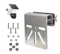 Luckwaii Support de Gouttière en Acier Inoxydable pour Eufy Security SoloCam S340, Support Camera Exterieur vis Antirouille, Installation sans Perçage, Compatible avec Caméras IP PTZ (Argent)