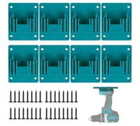 Luckwaii Support Outils Mural pour Makita 18V, 8 Pièces Support Machine Makita avec 32 Vis, Porte Outils Mural Support Perceuse pour Makita Perceuse sans Fil de Machine Atelier Stockage (Cyan Bleu)