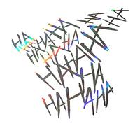 Luckxing Autocollants Hahaha | Graffiti décalque Casque Texte - Autocollant drôle Voiture Graffiti, Autocollants imperméables pour des Bouteilles d'eau, Cuir, Cahier