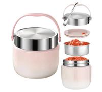 Luckxing Conteneur Isotherme Alimentaire | 120cl Bol Soupe Porridge - Boîte Portative pour Nourriture et Boissons Sports Voyage Quotidien Barbecue Pique-nique