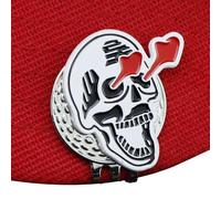 Luckxing Marqueur de Balle de Golf - Repères de Balle en Métal Tête de Mort,Accessoires de Golf Miniatures Clip Squelette Métal Mixte Anniversaire