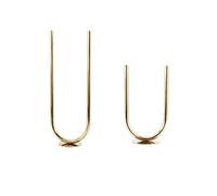 luckxuan Chandelier 2 Chandeliers tubulaires en Forme de U Simples, Porte-Bougie en métal for Bougies Coniques, (Golden) Candélabres