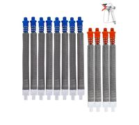 LUCKXUANYUAN Lot de 8 + 4 filtres pour pistolet pulvérisateur sans air - Comprend 8 filtres bleus 218131 50 Mesh et 4 filtres orange 218133 100 mailles, compatibles avec les pistolets de pulvérisation