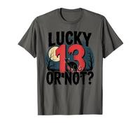 Lucky 13 Chat Noir Halloween T-Shirt
