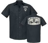 Lucky 13 Dual Chopper Homme Chemise Manches Courtes Noir S