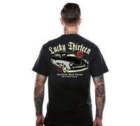 Lucky 13 T-shirt Custom Clean Black 4XL