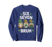 Lucky 67 Gnomes St Patrick Joke Six Seven Brain Rot 6 7 Sweatshirt